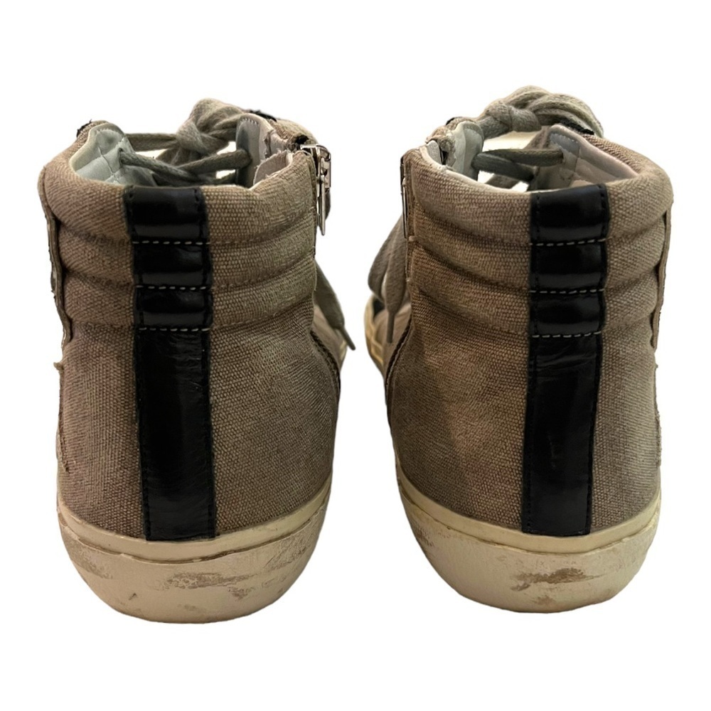 Golden Goose Slide High Top Sneakers IT 40 US 7 Designer Canvas Suede Zip - Picture 7 of 15